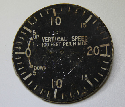 Speed indicator face of the de Havilland DH 84 Dragon